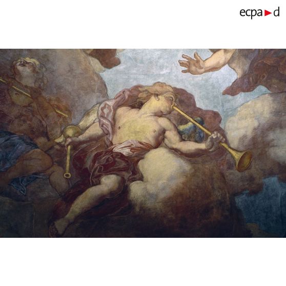 Restauration de la fresque couvrant la coupole de l'Hôtel national des Invalides.