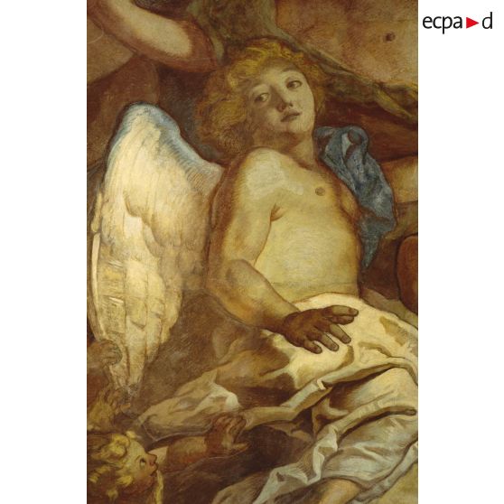 Restauration de la fresque couvrant la coupole de l'Hôtel national des Invalides.