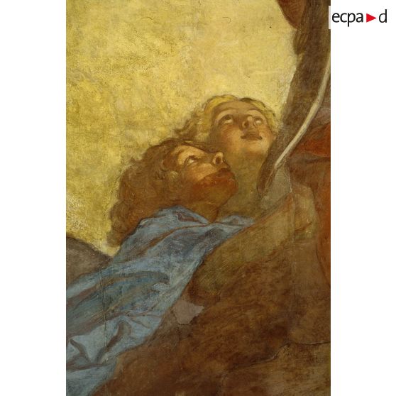 Restauration de la fresque couvrant la coupole de l'Hôtel national des Invalides.