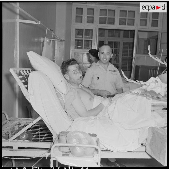 Soldat blessé à Diên Biên Phu et soigné à l'hôpital militaire Lanessan.