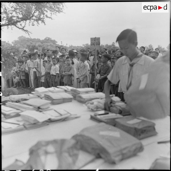 Enfants lors de la distribution de prix chez les frères rédemptoristes.