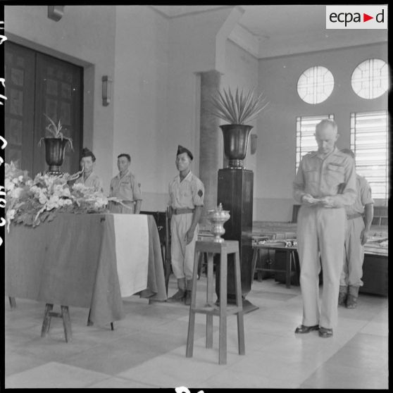 Discours d'un soldat lors des obsèques du capitaine Verdier.