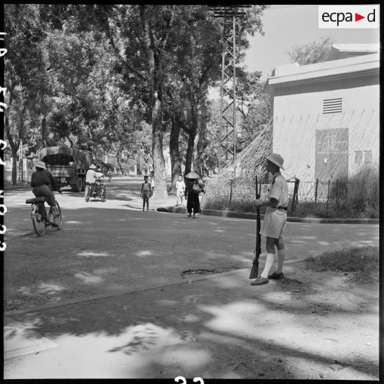 Une rue d'Hanoï après l'application du cessez-le-feu.