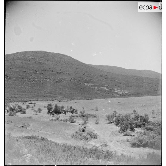 Soldats du 19e CA (corps d'armée) déployés près du djebel Zaghouan.