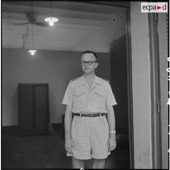 Portrait d'un officier du CEFEO (Corps expéditionnaire français en Extrême-Orient).