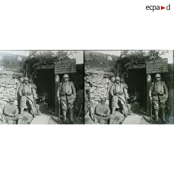 Le Linge. Alsace. Entrée du boyau du Linge. [légende d'origine]