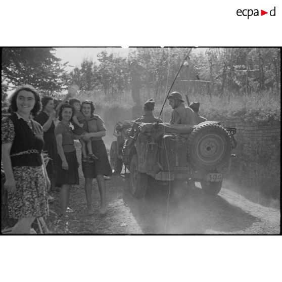 Joie des Italiennes lors du passage des français dans Sienne.