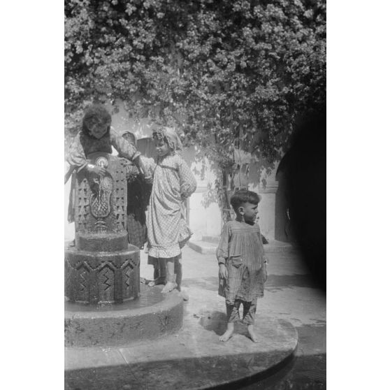 En Libye, les reporters de la 7e compagnie de propagande de l'armée de l'air allemande (Luftwaffe Kriegsberichter Kompanie 7) visitent le souk de Derna.