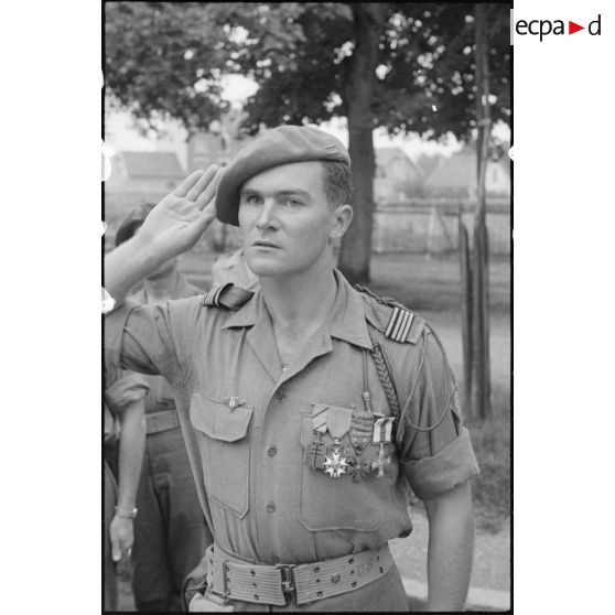 Portrait du commandant Jean Simon de la 13e DBLE.