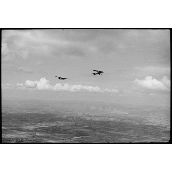 Durant un exercice du IIIe groupe du Luftlandegeschwader 1 (III./LLG 1) dans le secteur de Valence.