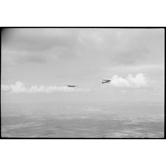 Durant un exercice du IIIe groupe du Luftlandegeschwader 1 (III./LLG 1) dans le secteur de Valence.