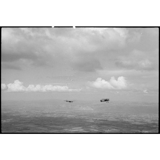 Durant un exercice du IIIe groupe du Luftlandegeschwader 1 (III./LLG 1) dans le secteur de Valence.