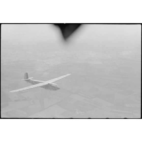 Durant un exercice du IIIe groupe du Luftlandegeschwader 1 (III./LLG 1) dans le secteur de Valence.