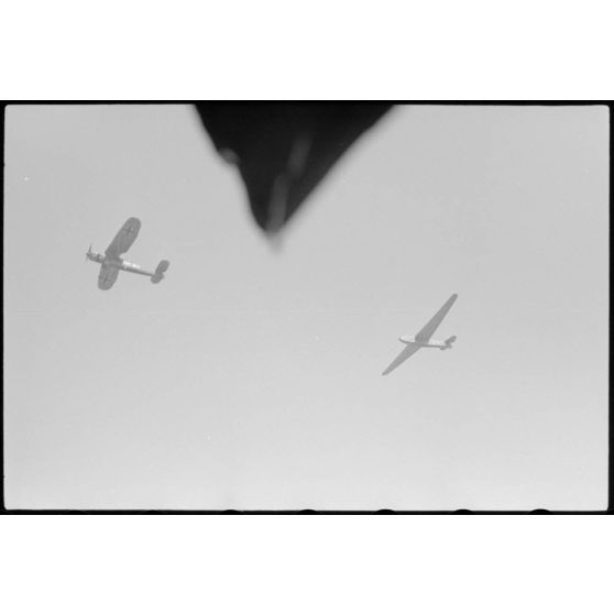 Durant un exercice du IIIe groupe du Luftlandegeschwader 1 (III./LLG 1) dans le secteur de Valence.