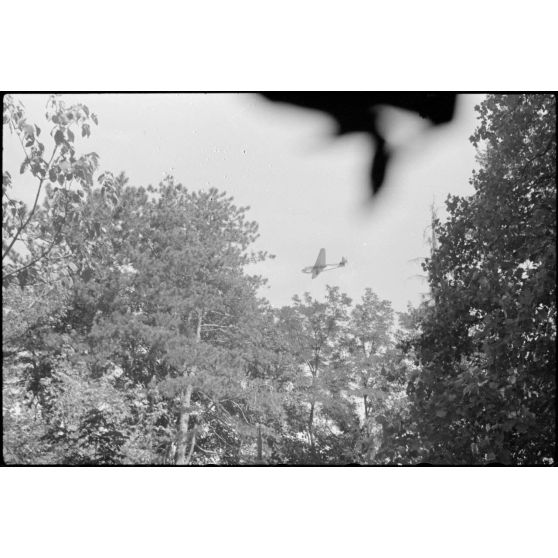 Dans une maison proche du terrain d'aviation de Valence, les quartiers de l'état-major du Luftlandegeschwader 1.