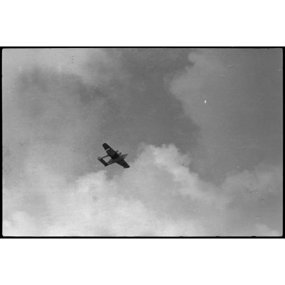 En Norvège, lors d'une démonstration sur l'aérodrome de Stavanger-Sola occupé par le 8./LLG 1 (Lulftlandegeschwader 1).