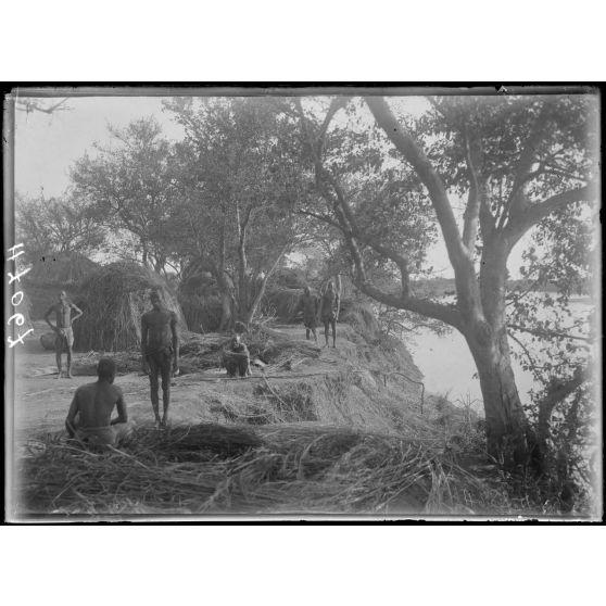 Le Logone. Un campement de bûcherons. [légende d'origine]