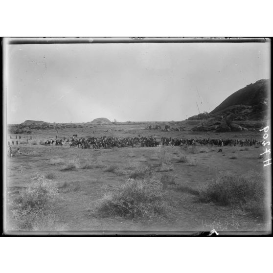 Mendif. Cortège de fête du sultan traversant la plaine. [légende d'origine]