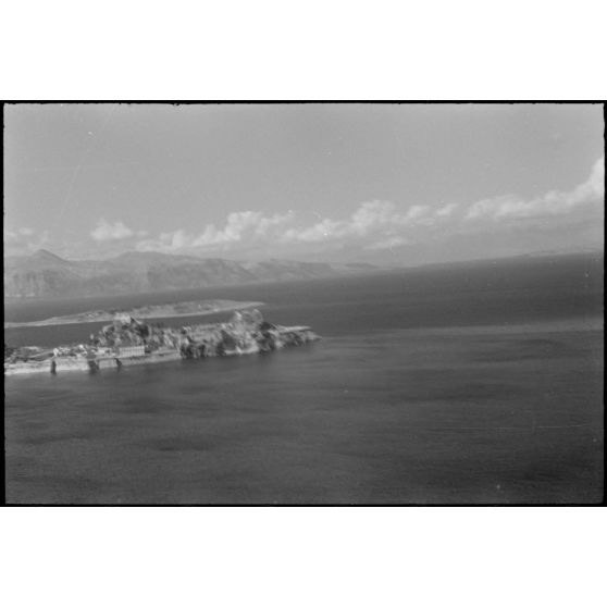 Vue aérienne de la citadelle de Corfou.