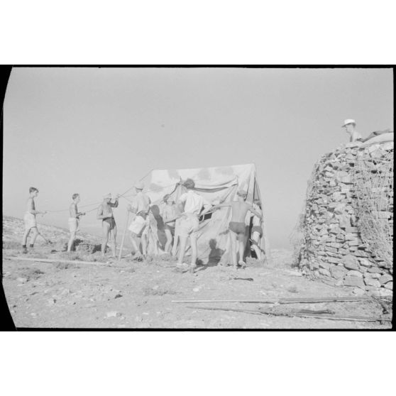 Positions allemandes sur l'île de Naxos (Cyclades, Grèce).