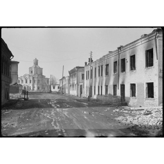 La ville Wjasma peu à avant le départ des troupes allemandes.