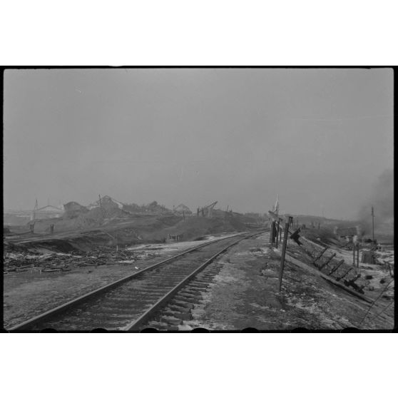 A Wjasma, les ruines du quartier de la gare.