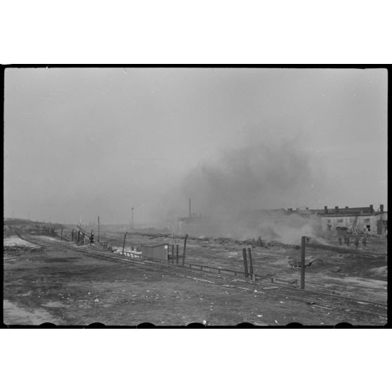 A Wjasma, les ruines du quartier de la gare.