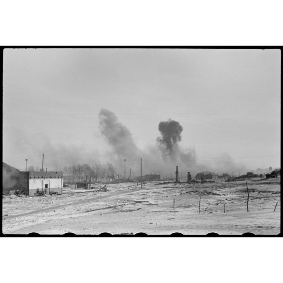 Wjasma (Viazma) encore occupée par l'armée allemande subit la pression constante de l'armée Rouge.