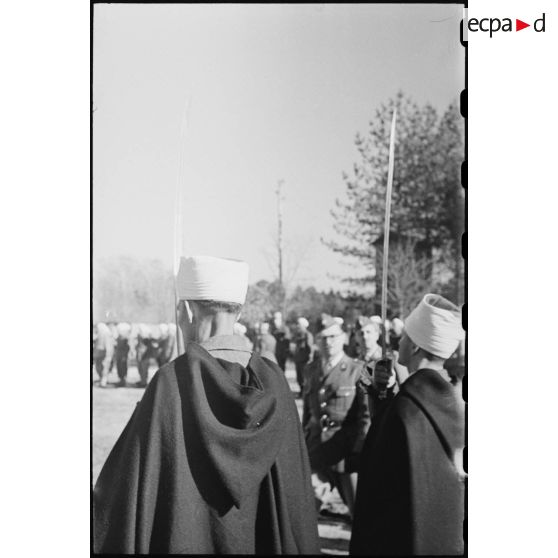 Revue des troupes des Forces françaises de la Pointe-de-Grave.