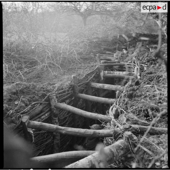 Plan général en plongée d'une tranchée du 142e RA.