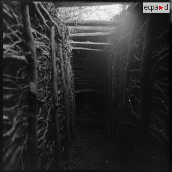 Plan général de l'intérieur d'une tranchée du 142e RA.