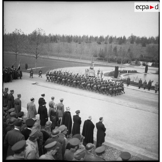 Plan général du défilé lors du 11 novembre à Montfaucon-d'Argonne.