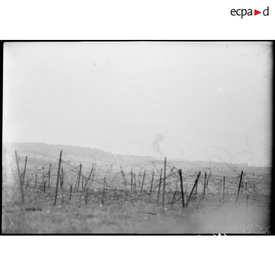 Plan général d'un réseau de barbelés dans le secteur de la 4e armée.