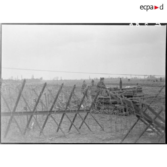 En Alsace, des soldats de la 5e armée participent aux travaux des champs.