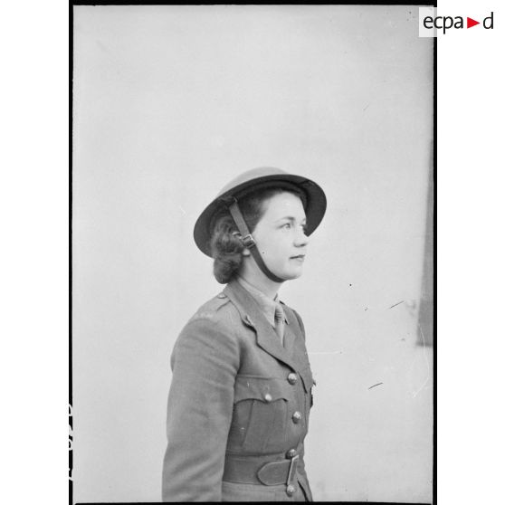 Portrait d'une infirmière britannique.