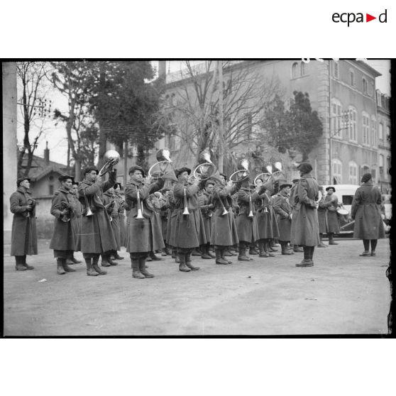 Plan général d'une musique militaire de chasseurs de la 4e armée à Vic-sur-Seille.