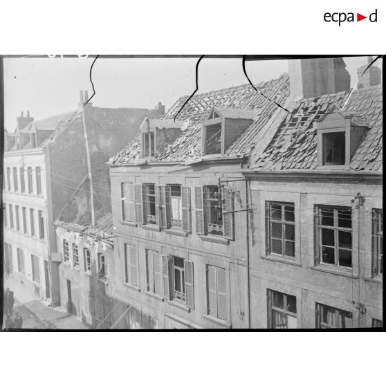 Ruine de maison en mai 1940.