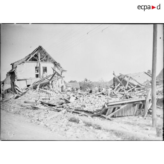 Maison en ruine dans le secteur de la 7e armée.