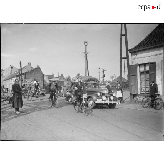 Des civils belges durant l'exode de mai 1940.
