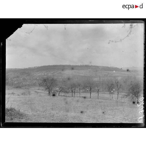 Cote 146 (Aisne). Les lignes franco-allemandes, panorama. [légende d'origine]