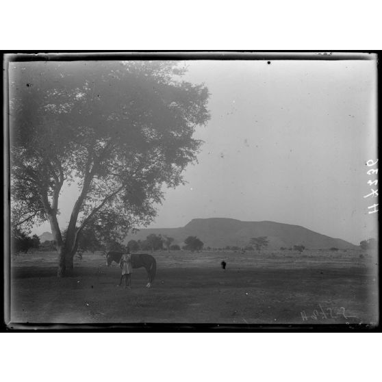 Route de Léré à Golombé. Le mayo Lué et les monts Manabei. [légende d'origine]