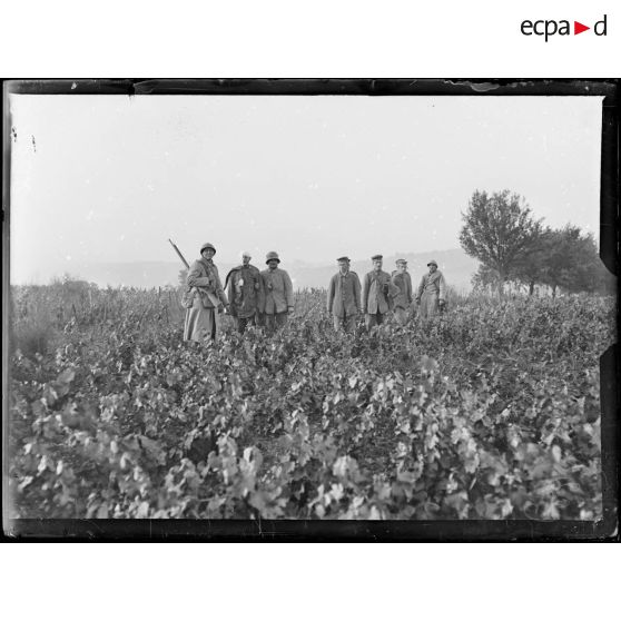 Bois de la Marette (Aisne). Prisonniers allemands faits à la cote 204. [légende d'origine]