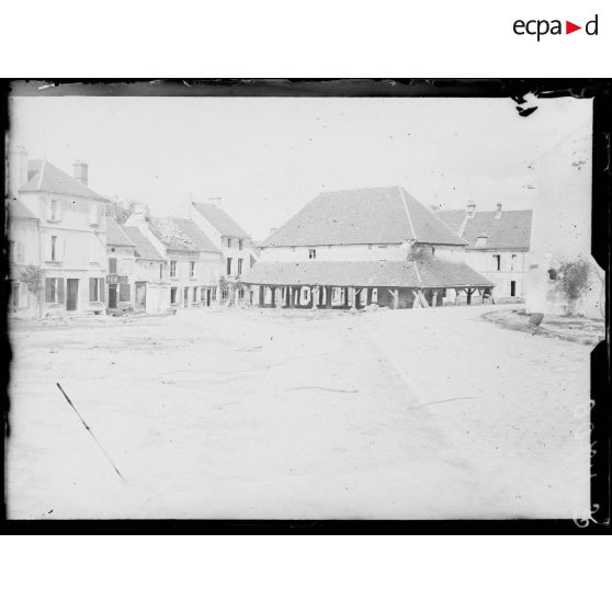 Marigny-en-Orxois (Aisne). Le marché. [légende d'origine]