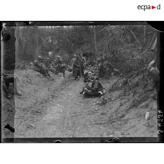 Longpont (Aisne). Le poste de secours. [légende d'origine]
