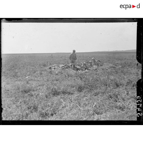 Longpont (Aisne). L'organisation du terrain conquis. [légende d'origine]