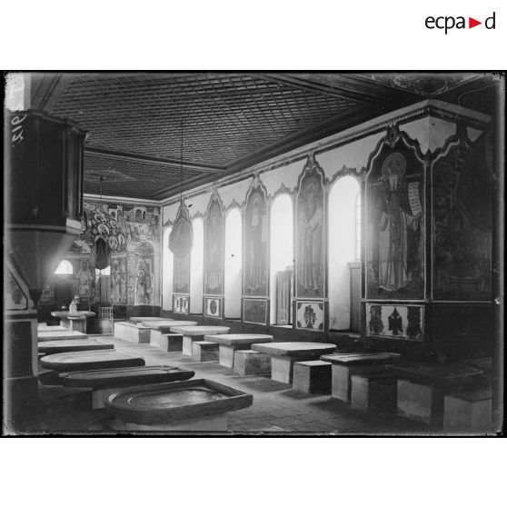 Mont Athos. Réfectoire de Vatopédi. [légende d'origine]