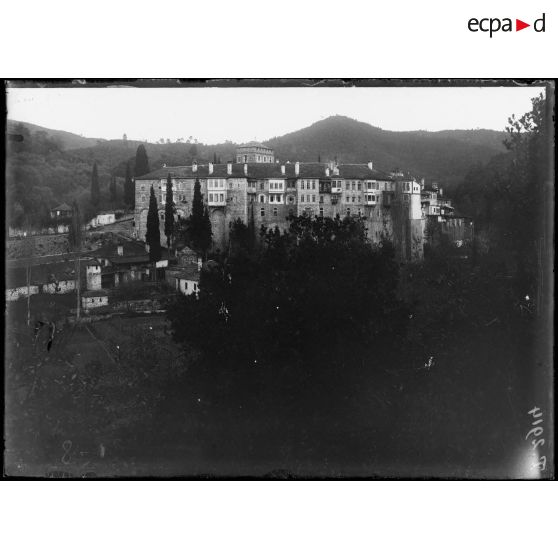 Mont Athos. Monastère de Hilendar. [légende d'origine]