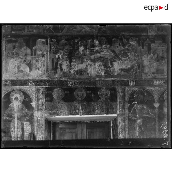 Mont Athos. Peintures du réfectoire du couvent d'Hilendar. [légende d'origine]