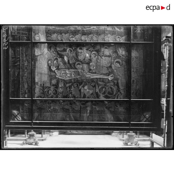 Mont Athos. Peinture du réfectoire de Hilendar. [légende d'origine]