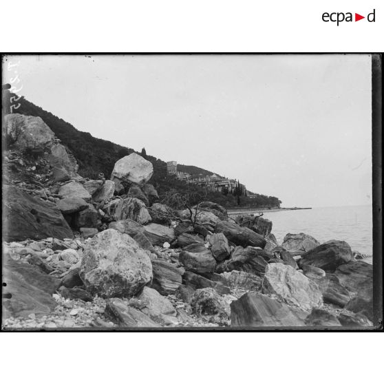 Mont Athos. Couvent de Dochiarion. [légende d'origine]